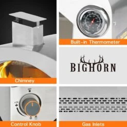 Bighorn Outdoor Edelstaal Gas Pizza Oven - Draagbare Gas Barbecue - Edelstaal -Model SRGG20001 -Keukengrill Winkel 1200x1200 676