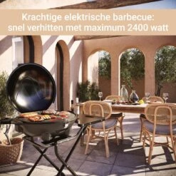 SUNTEC Elektrische BBQ 9493 - Geschikt Voor Buiten Als Tafelbarbecue Of Staande Barbecue - Barbecue Voor Balkon, Terras, Tuin En Camping - Elektrisch Barbecueën Met Max. 2400 Watt - Mobiel Onderstel -Keukengrill Winkel 1200x1200 695