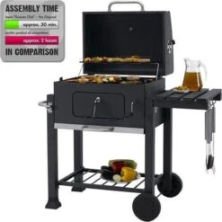 Tepro Toronto Click Barbecue Bbq Houtskool - Grilloppervlak (LxB) 56 X 42 Cm - Met Thermometer In De Deksel - RVS - Houtskoolbarbecue -Keukengrill Winkel 1200x1200 697