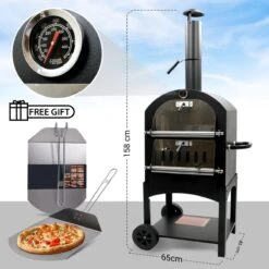 MaxxGarden Pizza Oven - Smoker Barbecue Op Hout, Houtskool Of Pellets - 45 X 65 X 158cm -Keukengrill Winkel 1200x1200 707