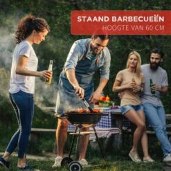 BBQ Collection Houtskoolbarbecue - Kogelbarbecue 45 X 60 Centimeter - Ronde Barbecue - Barbecue Op Wielen - Zwart - Metaal -Keukengrill Winkel 1200x1200 717