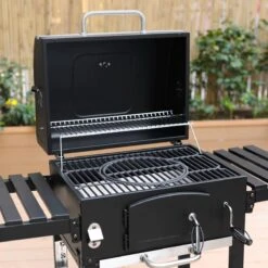 Alice's Garden Houtskool BBQ Bernard - Smoker - Verstelbare Houtskoolbak - Zwart -Keukengrill Winkel 1200x1200 725