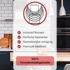 PROKING Sparerib Barbecue Rek – BBQ Accessoires – Inclusief Sparerib Recept – Anti-aanbak Lag – 35 X 19.5 X 11.5 CM -Keukengrill Winkel 1200x1200 77