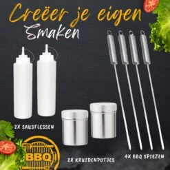 BBQ Gereedschapset - Opbergtas - BBQ Accessoires - BBQ Tang - BBQ Set - BBQ Borstel - BBQ Gereedschap - Roestvrij Staal -Keukengrill Winkel 1200x1200 816