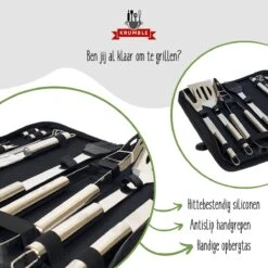 Krumble 18-delige Barbecue Set / Roestvrijstalen BBQ Set Van 18 / Inclusief Handige Opbergtas - RVS -Keukengrill Winkel 1200x1200 95