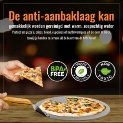 Inpro Pizzaschep RVS - Rond - Voor BBQ En Oven - Pizzaspatel - Taartschep - Houten Handvat - BBQ Gereedschap - Keukengerei - 30 Cm Diameter - Spatel -Keukengrill Winkel 1200x1200 99