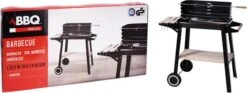 Verrijdbare Barbecue – Houtskool/Briketten - Verstelbare Grillplaat – Houten Tafel – Winscherm – Gewicht 5.9kg -Keukengrill Winkel 1200x453