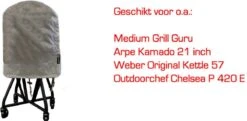 COVER UP HOC Diamond Bbq Hoes Rond - 70x80 Cm - Waterdicht Met Stormbanden En Trekkoord - Geschikt Voor O.a. Kamado, Big Green Egg, Grill Guru, The Bastard, Patton,Weber -Keukengrill Winkel 1200x586