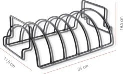 PROKING Sparerib Barbecue Rek – BBQ Accessoires – Inclusief Sparerib Recept – Anti-aanbak Lag – 35 X 19.5 X 11.5 CM -Keukengrill Winkel 1200x725