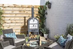 Merkloos MaxxGarden Pizza Oven - Smoker Barbecue Houtskool 45 X 65 X 158cm -Keukengrill Winkel 1200x800 23