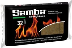 Samba Aanmaakblokjes Bruin á 24 X 32 Stuks - Omdoos Is 768 Aanmaakblokjes -Keukengrill Winkel 1200x805