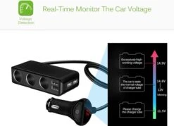 WiseGoods - Premium Auto Sigarettenaansteker Splitter - 4 Poorten USB - Autolader USB - Autolader Splitter - 12V Splitter -Keukengrill Winkel 1200x870