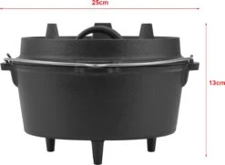 Dutch Oven Enkhuizen Met Deksel Gietijzer Zwart 4,2 L -Keukengrill Winkel 1200x877 1