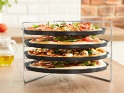 Pizza - Pizzarek - Pizza Oven - Zenker - Pizzabakset - 5 Delige Set Voor 4 Pizza's - Ø 28,5 Cm - Antiaanbaklaag Van ILAG® - Pizzaplaat - Pizza -Keukengrill Winkel 1200x900 14