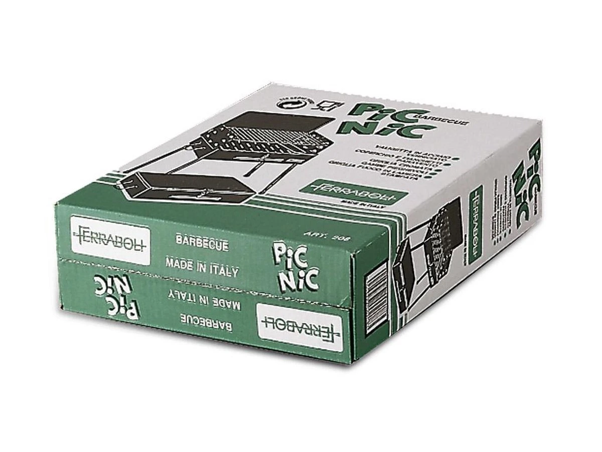 Ferraboli Picnic Houtskoolbarbecue - Zwart 2 Ferraboli Picnic Houtskoolbarbecue - Zwart - Afbeelding 2