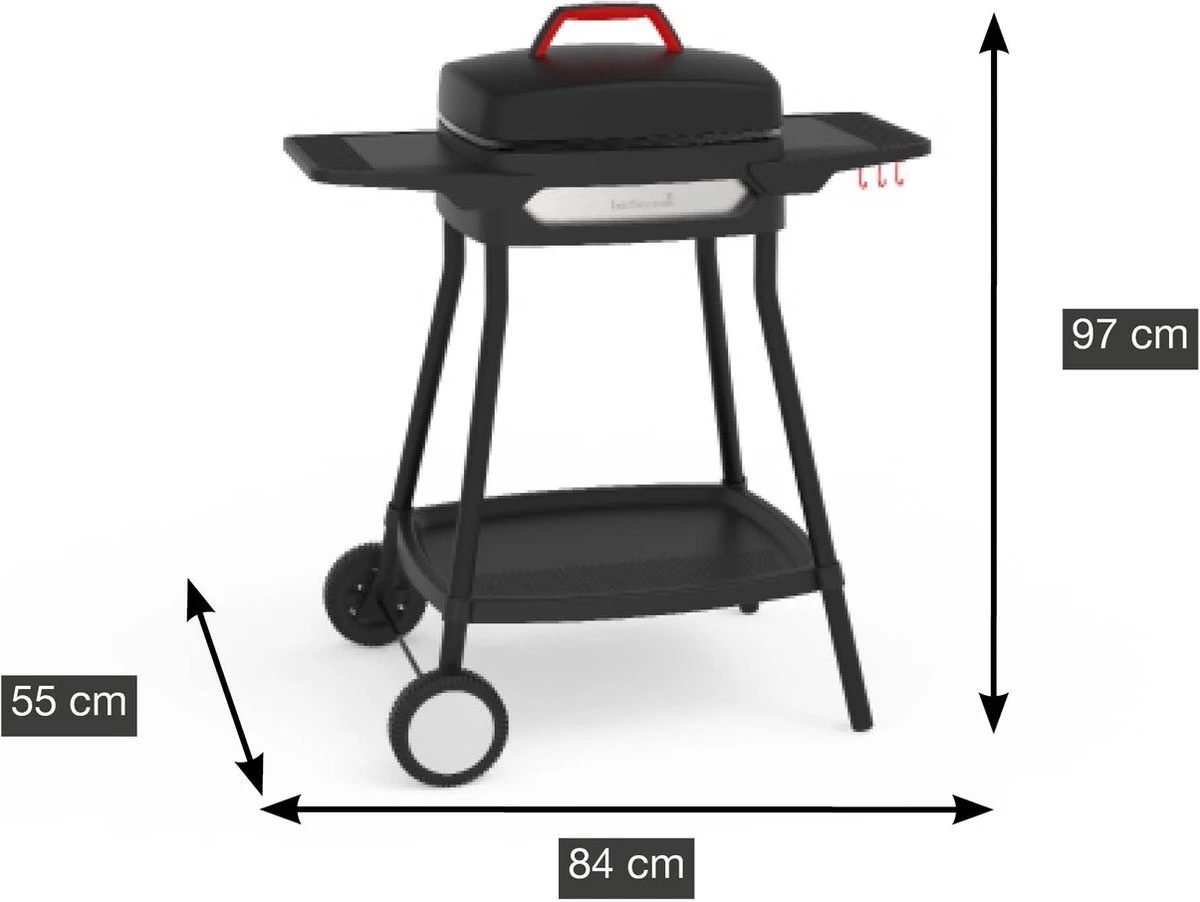 Barbecook Alexia - Elektrische Bbq - Afneembare Grill - Zijtafels - Wielen - 84x55x97cm 8 Barbecook Alexia - Elektrische Bbq - Afneembare Grill - Zijtafels - Wielen - 84x55x97cm - Afbeelding 8