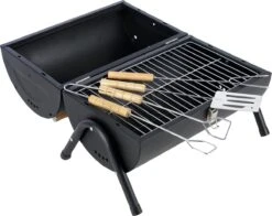 MaxxGarden BBQ - Houtskool Barbecue - Smoker Barbecue - Grilloppervlak (LxB) 38 X 52 Cm - Met Dubbel Grill Vlak - Zwart -Keukengrill Winkel 1200x954
