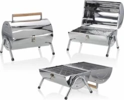 BBQ Collection Houtskoolbarbecue - Cilinder - Chroom -Keukengrill Winkel 1200x972 1