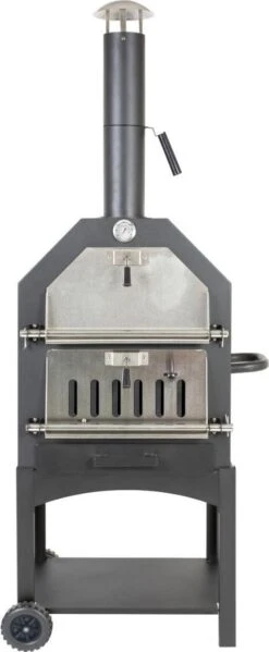 Merkloos MaxxGarden Pizza Oven - Smoker Barbecue Houtskool 45 X 65 X 158cm -Keukengrill Winkel 495x1200