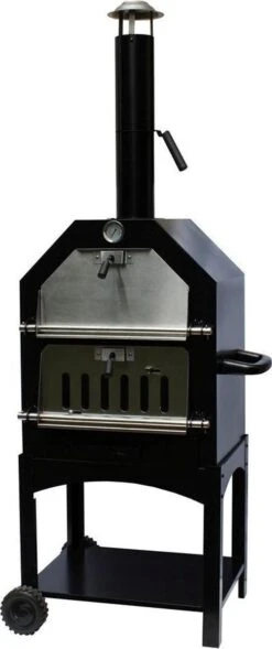 Merkloos MaxxGarden Pizza Oven - Smoker Barbecue Houtskool 45 X 65 X 158cm -Keukengrill Winkel 503x1200