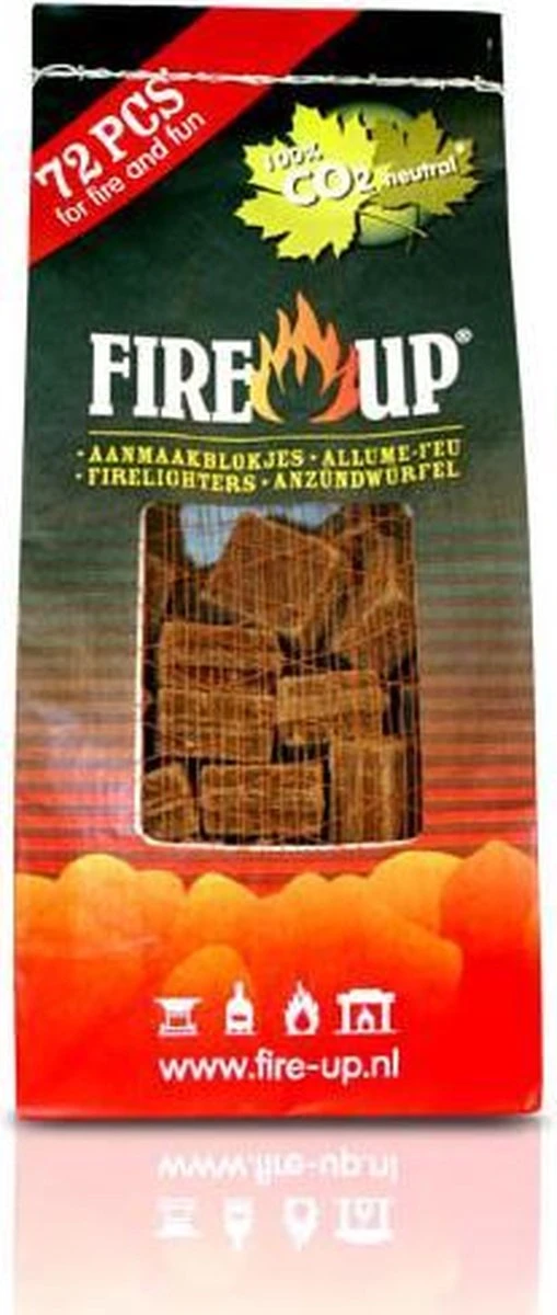 Fire-Up Aanmaakblokjes Bruin Zak/72st 3 Fire-Up Aanmaakblokjes Bruin Zak/72st - Afbeelding 3