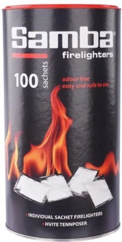 Samba Aanmaakzakjes Openhaard - 100 Stuks In Koker -Keukengrill Winkel 606x1200