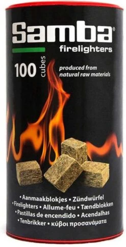 Samba Bruine Aanmaakblokjes Openhaard - 600 Stuks In Kokers - Omdoos -Keukengrill Winkel 614x1200 1