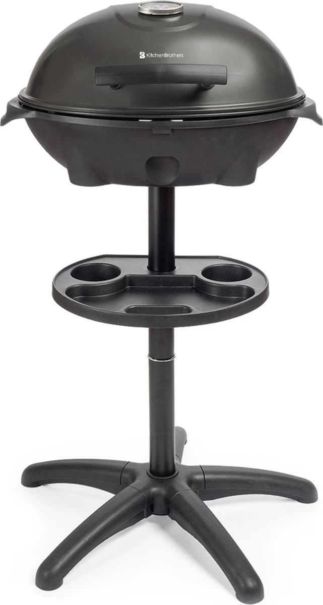 KitchenBrothers Elektrische BBQ - Met Grillplaat - Anti-aanbaklaag - Incl. Plank/Houders - Grilloppervlak 46,5x33,8cm - Tot 300°C - 2400W - Zwart 2 KitchenBrothers Elektrische BBQ - Met Grillplaat - Anti-aanbaklaag - Incl. Plank/Houders - Grilloppervlak 46,5x33,8cm - Tot 300°C - 2400W - Zwart - Afbeelding 2