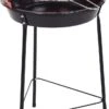 Houtskoolbarbecue Ø33 Cm | Verstelbare Grill BBQ | Halfopen | Zwart / Rood