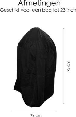 BBQ Beschermhoes - Voor Kamado - Universeel - Tot 23 Inch - Zwart -Keukengrill Winkel 774x1200