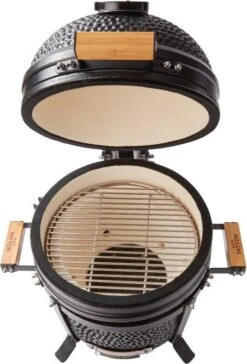 Patton Kamado 15" - Tafel Model - Keramische Barbecue - Premium Black - Medium - Compleet - Mat Zwart -Keukengrill Winkel 814x1200