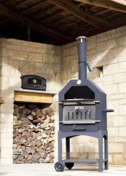 Merkloos MaxxGarden Pizza Oven - Smoker Barbecue Houtskool 45 X 65 X 158cm -Keukengrill Winkel 856x1200 1