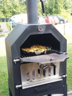 Merkloos MaxxGarden Pizza Oven - Smoker Barbecue Houtskool 45 X 65 X 158cm -Keukengrill Winkel 900x1200 15