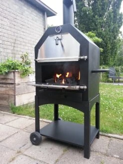 Merkloos MaxxGarden Pizza Oven - Smoker Barbecue Houtskool 45 X 65 X 158cm -Keukengrill Winkel 900x1200 16
