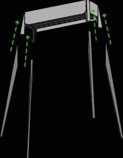 Spiedini Saté-bbq Bali 80 - Saté Houtskoolbarbecue Met Horizontaal Rooster - 80 Cm Lang, 11 Cm Breed - Materiaal: Gealuminiseerd Ijzer -Keukengrill Winkel 938x1200